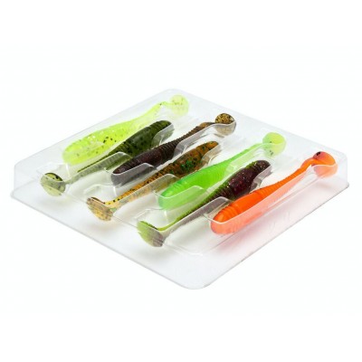 Силиконовая приманка LUCKY JOHN Pro Series TIOGA 2.9" цвет MIX2, 7 шт