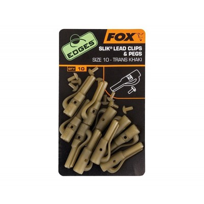 Безопасная клипса Fox Edges Slik lead clip + pegs 10шт