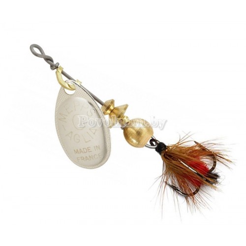 Блесна Mepps Aglia Mouche Silver Red 0 2гр