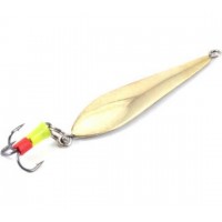 Блесна вертикальная Яман Идеальная с тройником,размер 40 мм, вес 4,5 г,цвет латунь