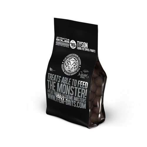 Бойлы насадочные FFEM High Attractive Boilies Tyson/Кальмар, Осьминог и Фрукты 16mm