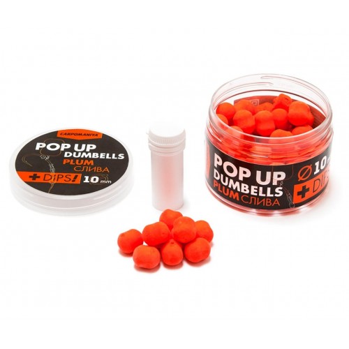 Бойлы плавающие Карпомания Дамбелсы + дип 8 мм  - Pop-up Dumbells + Dips Слива/ Plum