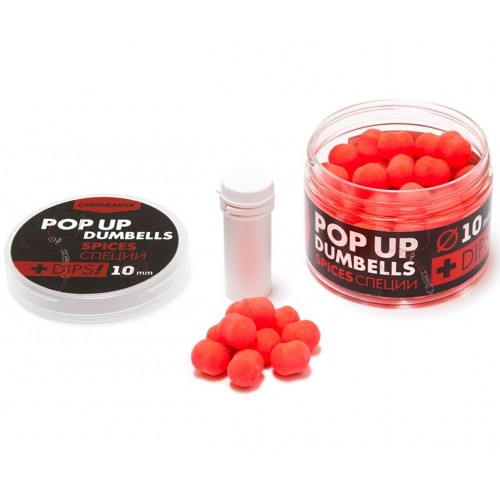 Бойлы плавающие Карпомания Дамбелсы + дип 10 мм  - Pop-up Dumbells + Dips Специи/ Spices