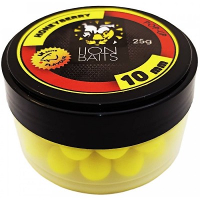 Бойлы плавающие Pop-Up LION BAITS 10 мм HoneyBerry/Мед и Земляника
