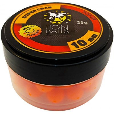 Бойлы плавающие Pop-Up LION BAITS 10 мм Super Crab/Супер Краб