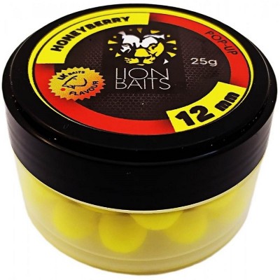 Бойлы плавающие Pop-Up LION BAITS 12 мм HoneyBerry/Мед и Земляника