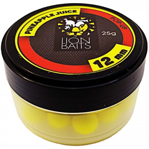 Бойлы плавающие Pop-Up LION BAITS 12 мм Pineapple Juice/Ананас