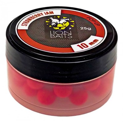 Бойлы плавающие Pop-Up LION BAITS 12 мм Strawberry Jam/Клубника