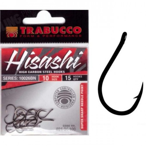 Крючки рыболовные TRABUCCO HISASHI 10026BN №10 15 шт