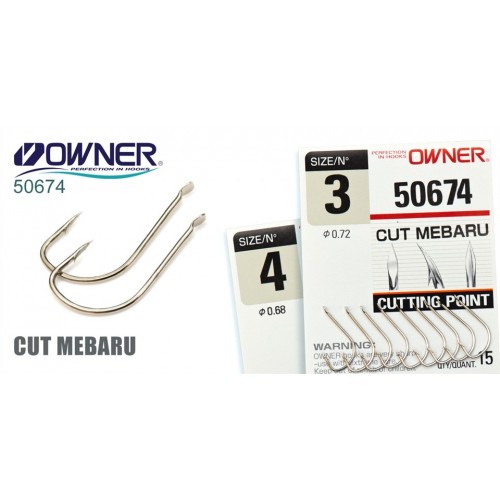 Крючок OWNER Cut Mebaru nickel №4 15шт