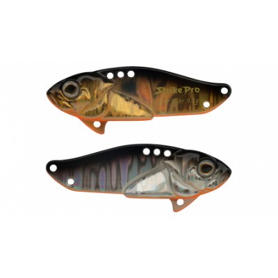 Блесна-Цикада Strike Pro Cyber Vibe 45, 45 мм, 9,1 гр, цвет: Double Silver/Smoked, (JG-005C#A70-613-SBO)