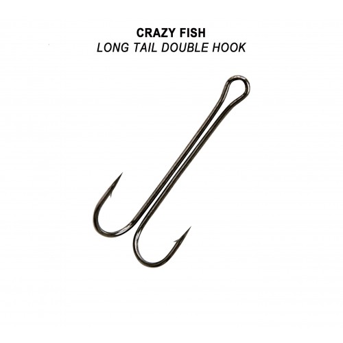 Двойной крючок Crazy Fish Long Tail Double Hook №2/0