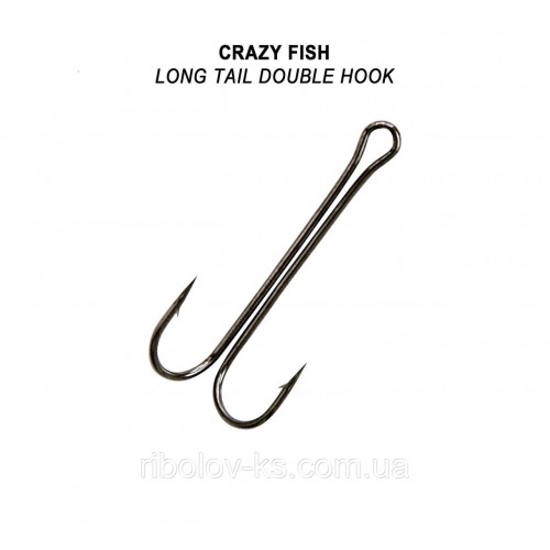 Двойной крючок Crazy Fish Long Tail Double Hook №4/0