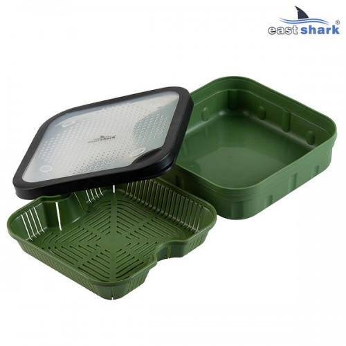 Коробочка квадратная EastShark G016-1 с вставкой 165х165х40мм