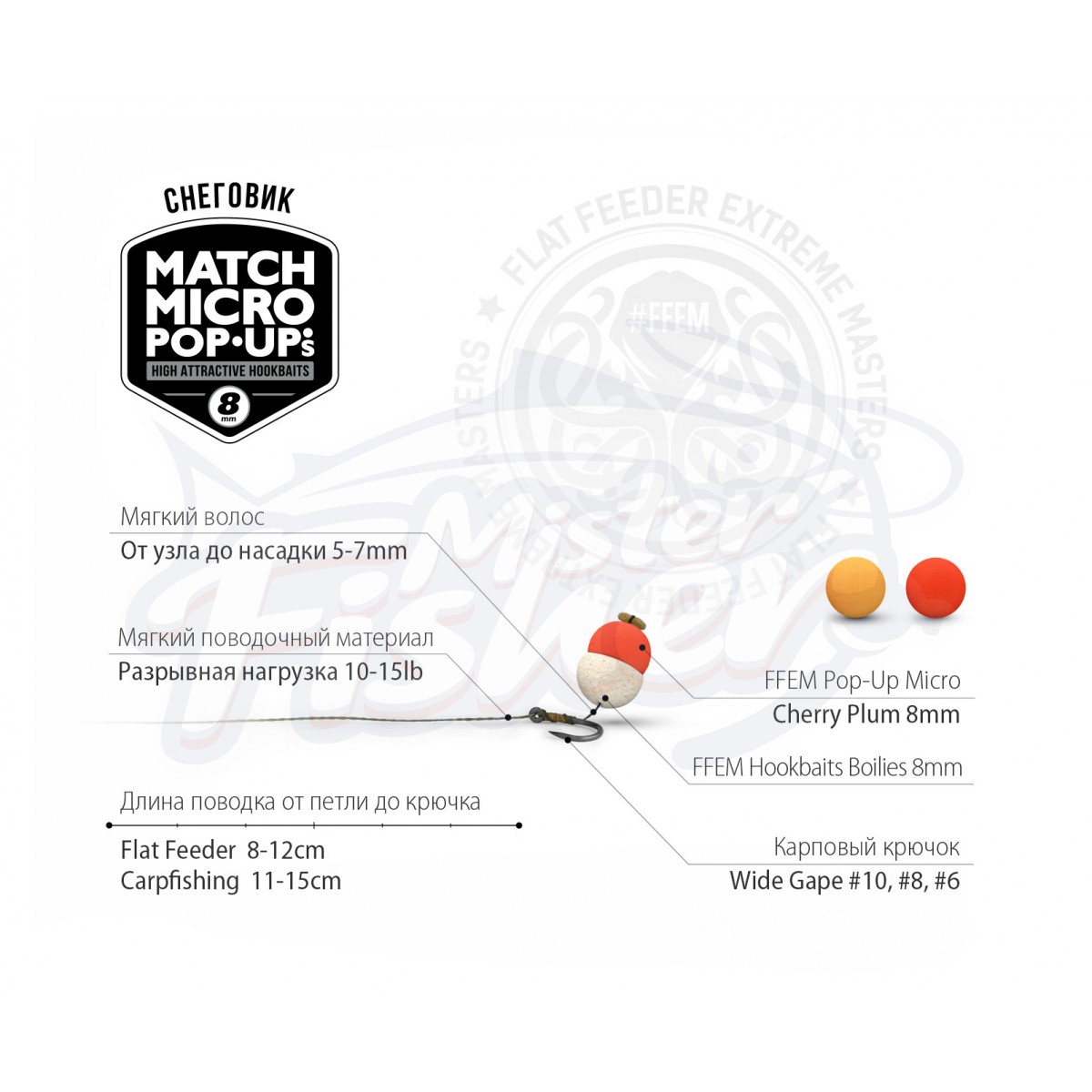 Плавающие бойлы FFEM Pop-Up Micro Cherry Plum/Алыча 8mm купить в Гродно ...