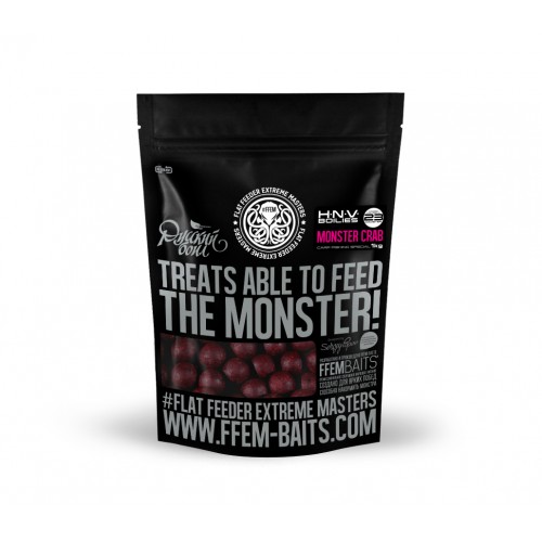 Тонущие бойлы FFEM "Русский Бойл" Monster Crab/Краб 23mm 1 кг