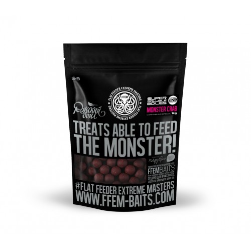 Пылящие бойлы FFEM Soluble Boilies Monster Crab/Монстр Краб 22mm 1кг