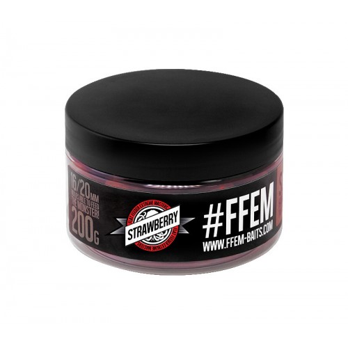 Насадочные пылящие бойлы FFEM Super Soluble Boilies Strawberry/Клубника 16/20mm