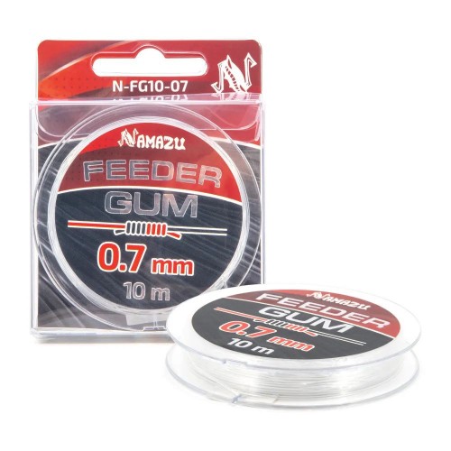Фидергам Namazu FEEDER GUM, L-10 м, d-1,0 мм, прозрачный
