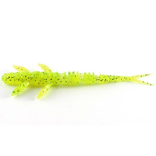 Силиконовая приманка FishUp Flit 1.5" (10шт), #055 - Chartreuse/Black