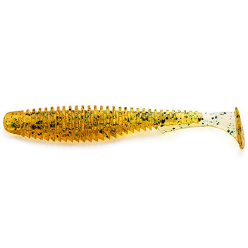 Силиконовая приманка FishUp U-Shad 2.5" (9шт), #036 - Caramel/Green & Black