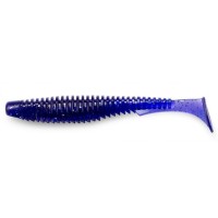 Силиконовая приманка FishUp U-Shad 2" (10шт), #060 - Dark Violet/Peacock & Silver