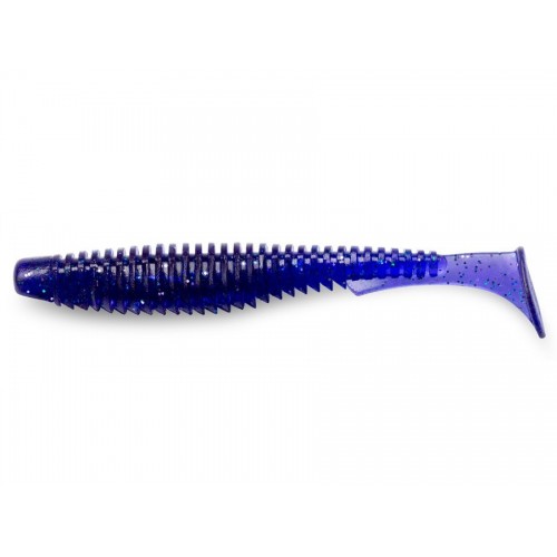 Силиконовая приманка FishUp U-Shad 2" (10шт), #060 - Dark Violet/Peacock & Silver