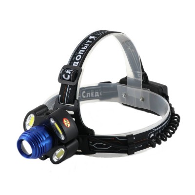 Фонарь налобный СИБИРСКИЙ СЛЕДОПЫТ-Стильб, 1 LED + 4 COB, zoom, аккум. 220В