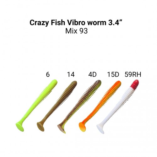 Vibro worm 3.4" 12-85-M93-6-F