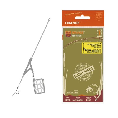 Оснастка карповая ORANGE 37# Big Cage Feeder Leadcore, 40 гр., в уп. 1 шт.