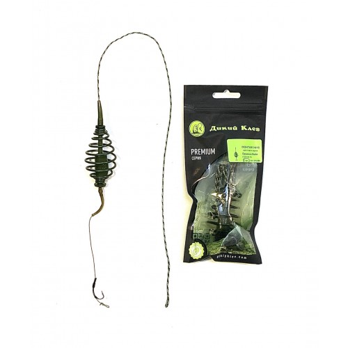Монтаж Дикий Клев №16 карповый Пружина, 1 крючок №4, под бойл, 40 гр