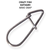 Карабин Crazy Fish Nano Snap №0000 10 шт