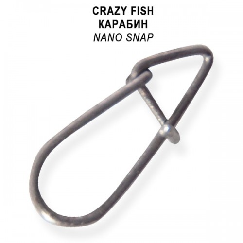 Карабин Crazy Fish Nano Snap №000 10 шт