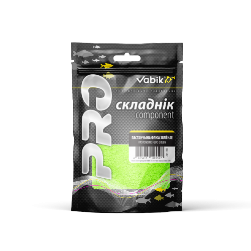 Компонент прикормки Vabik Пастончино флуо зеленое 150г
