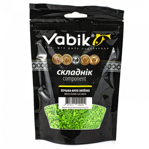 Компонент прикормки Vabik Печиво флуо 150г зеленое