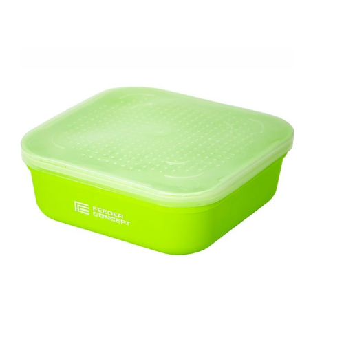 Коробка рыболовная для наживки  с крышкой Feeder Concept Feeder Bait Box M 165x165x55мм