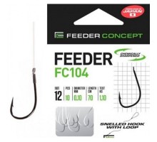 Крючки с поводком FC FEEDER FC104 70см, №8, 0,14мм 10шт