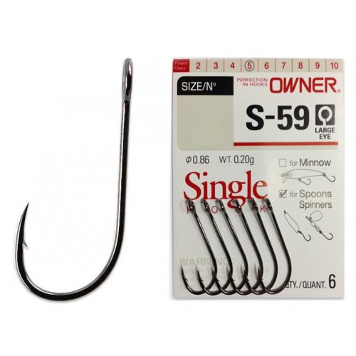 Крючок одинарный Owner 51580 S-59 BC №4 10шт