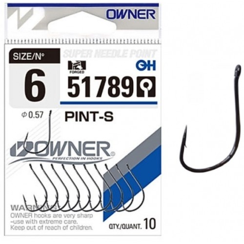 Крючок Owner Pint-S 51789 black №6 10шт