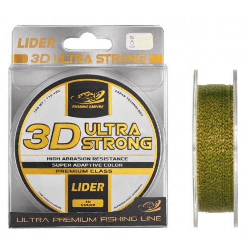 Леска монофильная LIDER 3D ULTRA STRONG 100м 0,20 мм