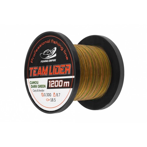 Леска монофильная LIDER CAMOU DARK BROWN 1200 м 0,37мм
