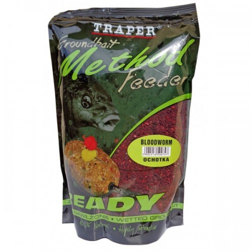Методная прикормка Traper Method Feeder Ready Bloodworm/Мотыль 0,75кг
