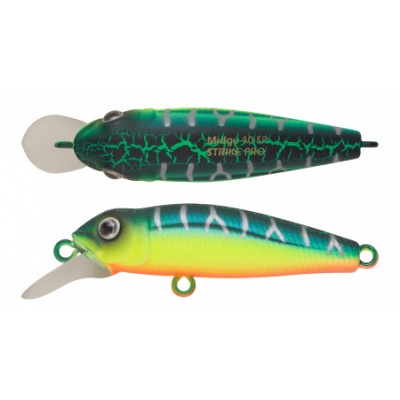Воблер Минноу Strike Pro Midge 40, 40 мм, 2 гр, Загл. 0,5м., Нейтральный, цвет: A223S-RP Pearl Mat Tiger, (EG-074SP#A223S-RP)