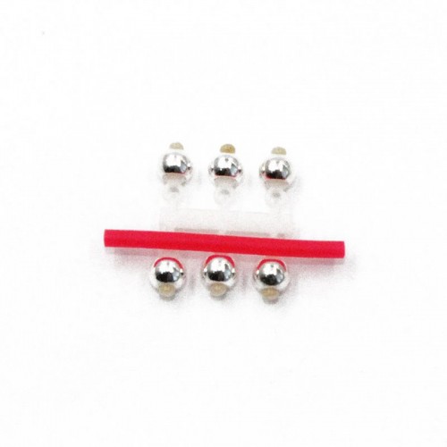 Микробисер Яман Латунь, d-3,2 мм, цв. серебряный, подвеска короткая (уп. 6 шт.)