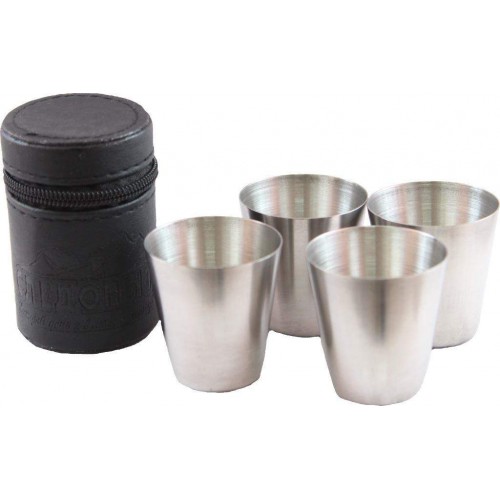 Набор рюмок Следопыт 20 мл, в кожаной тубе (4 шт) PF-CWS-P27SET