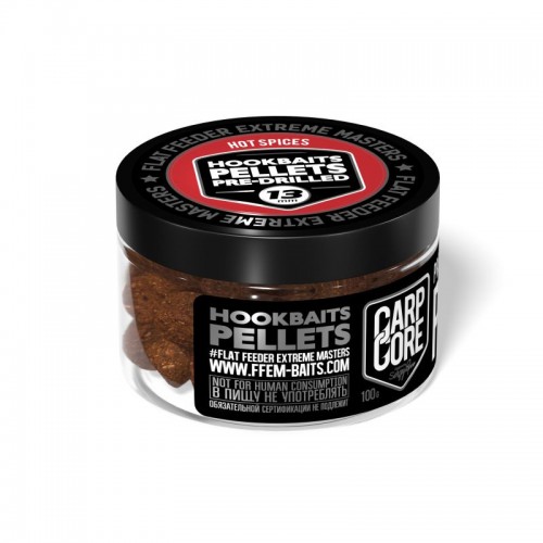 Насадочный пеллетс FFEM Hookbaits Pellets Hot Spices/Специи 13mm