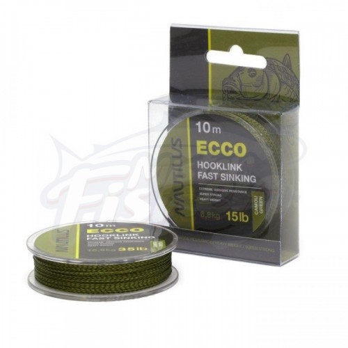 Поводковый материал Nautilus Ecco 15lb 10м Camou Green