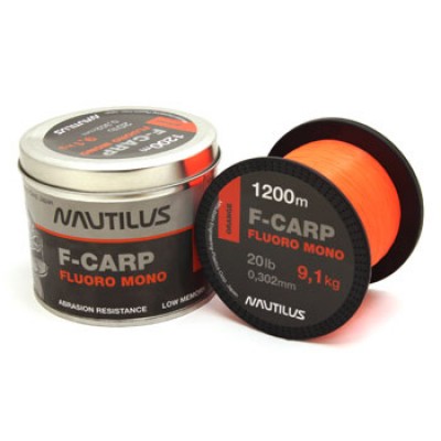 Леска Nautilus F-Carp Fluoro Mono d-0.286мм 1200м Orange