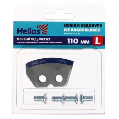 Ножи  для ледобура 110L полукруглые - мокрый лёд левое вращение (NLH-110L.ML) HELIOS
