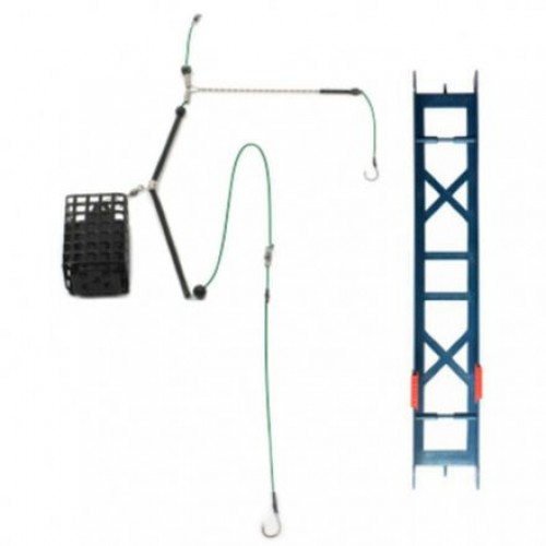 Оснастка фидерная Яман Лещ №3, кормушка 40 г, отвод 12 см, плетеный шнур 0,25 мм, крючок №6 Chinu Ring, на мотовиле